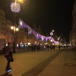 FC Naleśniki - Located right off the Central Square. Christmas lights still up.