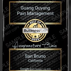 Ouyang Pain Management Center - Guang ouyang pain management is the best acupuncture clinic in San Bruno for 2025 荣获最佳针炙诊所