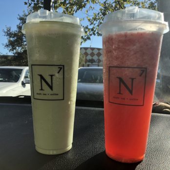 N7 Draft Tea and Coffee - Matcha Frap (Left) & Strawberry Rush (Right) - Coffee & Tea Near Me - San Jose, California N7 Draft Tea and Coffee - Matcha Frap (Left) & Strawberry Rush (Right) - Coffee & Tea Near Me - San Jose, California