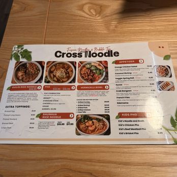 Cross Noodle - Updated menu - Noodles Near Me - Alpharetta, Georgia