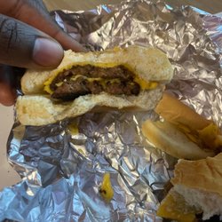Cook Out - This was my ordered Double burger with everything on it including bacon. Womp Womp!