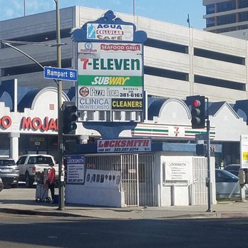 Code Locksmith - Northwest view of store and marquee - Keys & Locksmiths Near Me - Los Angeles, California