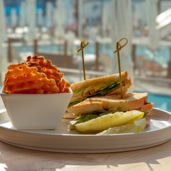The Restaurant at the Palm Springs Surf Club - BLAT-Avocado BLT by the waves.  Fresh and filling after a great surf morning