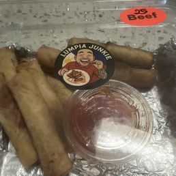 Beef lumpia. This is what was left before I decided to leave the review. Oops
