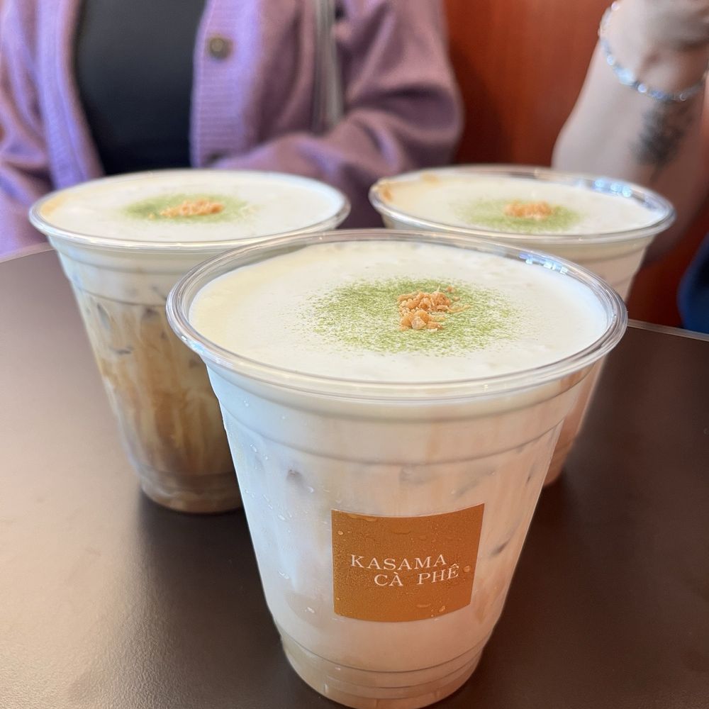 Pandan muoi latte Pandan muoi latte