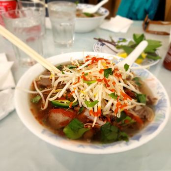 Pho Tan Hoa - Beef pho after garnished - Vietnamese Near Me - San Francisco, California