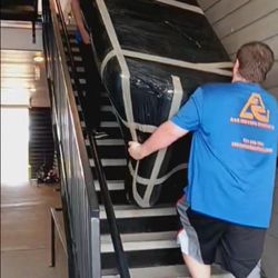 A&R Moving Solutions - Couch delivery to second floor apartment! Always careful!