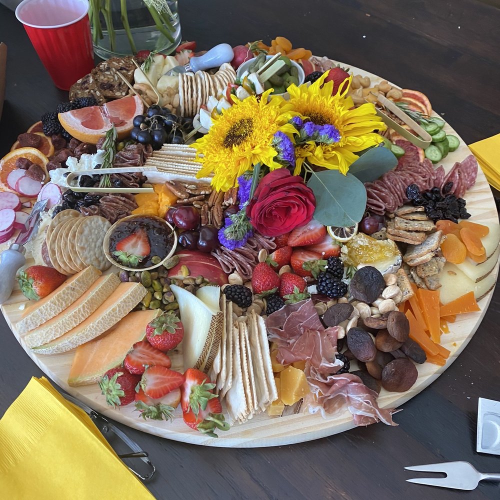 Charicuterie board. Charicuterie board.