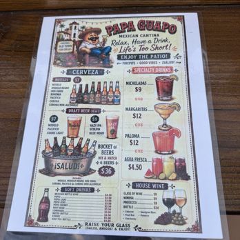 Papa Guapo Cantina - Menu from June 2026 - Mexican Near Me - San Diego, California Papa Guapo Cantina - Menu from June 2026 - Mexican Near Me - San Diego, California