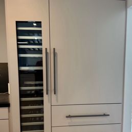 Custom fridge/freezer and wine fridge.