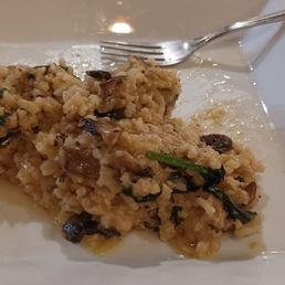 Risotto, half eaten because I accidentally ate before my phone did