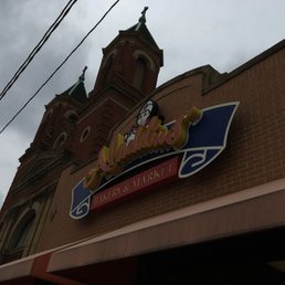 he front of the building he front of the building