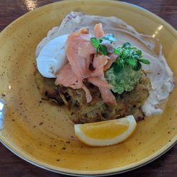 Cafe Lincoln - Potato Pancakes with Smoked Salmon