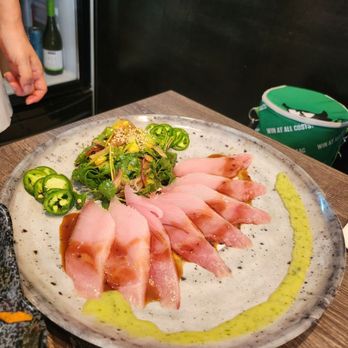 Koco Sushi - Yellowtail Carpaccio - Sushi Bars Near Me - Santa Ana, California Koco Sushi - Yellowtail Carpaccio - Sushi Bars Near Me - Santa Ana, California