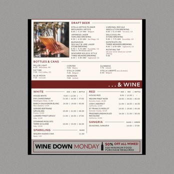 Truxton's American Bistro - Beer & Wine Menu - New American Near Me - Los Angeles, California