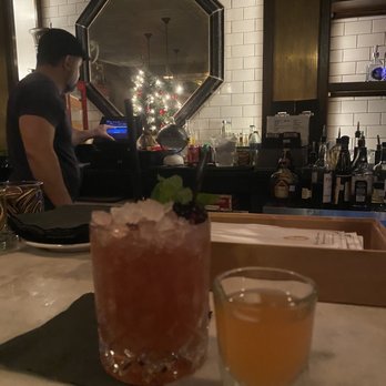 George's Keep - LUX on lady and a strawberry shot - Cocktail Bars Near Me - San Antonio, Texas