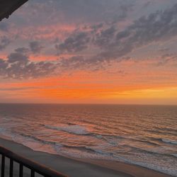 Atalaya Towers - Sunrise from the balcony of our room.