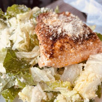 Cornbread Restaurant & Bar - Caesar Salad with salmon - Soul Food Near Me - Southfield, Michigan Cornbread Restaurant & Bar - Caesar Salad with salmon - Soul Food Near Me - Southfield, Michigan