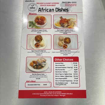 OB&O Afro-Caribbean Restaurant - African Food Menu - Caribbean Near Me - Ottawa, Ontario OB&O Afro-Caribbean Restaurant - African Food Menu - Caribbean Near Me - Ottawa, Ontario