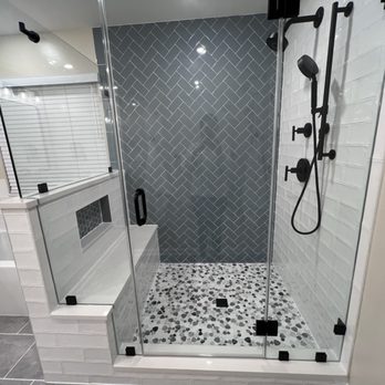 Looney's Tile & Grout Restoration - a walk in shower - General Contractors Near Me - Ashburn, Virginia Looney's Tile & Grout Restoration - a walk in shower - General Contractors Near Me - Ashburn, Virginia