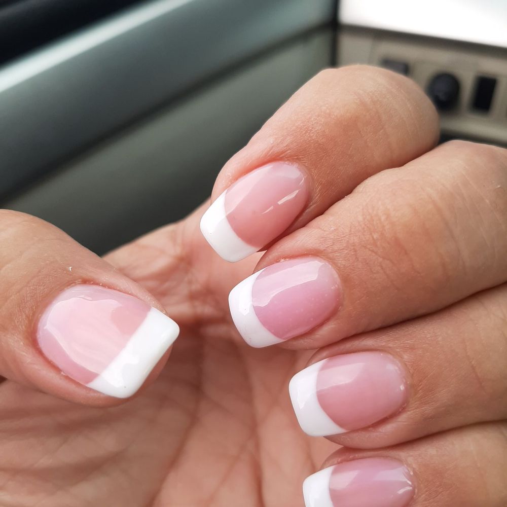 Pink and white french Pink and white french