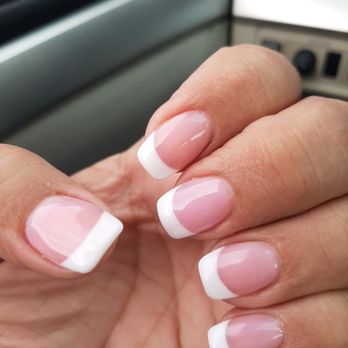 M K Nails Spa - Pink and white french - Nail Salons Near Me - Rockford, Illinois