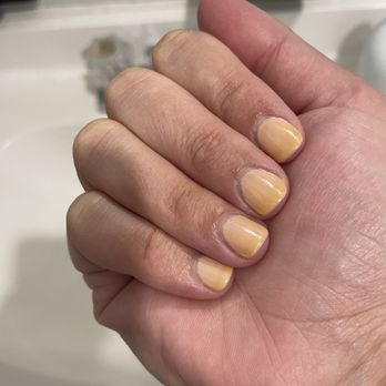 Planet Nails & Spa - Regular Manicure: single coat of color, ballet pink fading to ombré orange 5 days later - Nail Salons Near Me - West Hollywood, California Planet Nails & Spa - Regular Manicure: single coat of color, ballet pink fading to ombré orange 5 days later - Nail Salons Near Me - West Hollywood, California