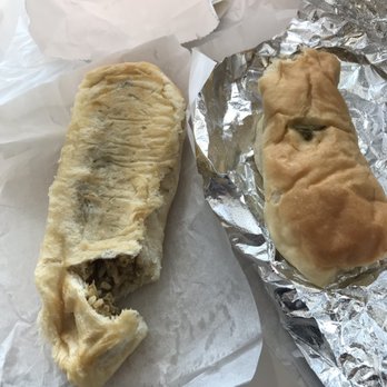Shipley Do-Nuts - Boudin kolache on left, big earl on right. Look at the Museum District photos of big earl to see how bizarre this is - big earl ain't big - Donuts Near Me - Houston, Texas