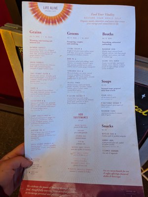 Menu photo 4 Life Alive Organic Cafe Brookline Brookline, MA Menu photo 4 Life Alive Organic Cafe Brookline Brookline, MA