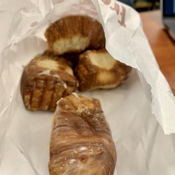 Donut Basket - Glazed Cronus holes (more like cronutfingers a la lady finger shape) are just right sweetness bites. Offered also in cinnamon sugar. - Donuts Near Me - Milpitas, California