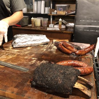 Terry Black's Barbecue - Barbecue meat station - Barbeque Near Me - Austin, Texas