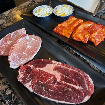 Kingkong Korean BBQ - King Kong Steak, beef top blade, spicy pork belly - Korean Near Me - Beaverton, Oregon Kingkong Korean BBQ - King Kong Steak, beef top blade, spicy pork belly - Korean Near Me - Beaverton, Oregon