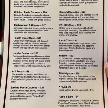Fourk - Menu - New American Near Me - Hickory, North Carolina
