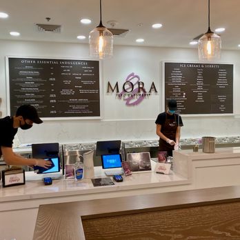 Mora Iced Creamery - Check out area and menu boards. - Ice Cream & Frozen Yogurt Near Me - Las Vegas, Nevada Mora Iced Creamery - Check out area and menu boards. - Ice Cream & Frozen Yogurt Near Me - Las Vegas, Nevada