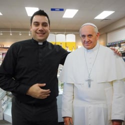 Universal Church Supplies - Our pop-up-Pope has been a huge hit! We've had hundreds of great photos taken with him. Come on and and snap one yourself!
