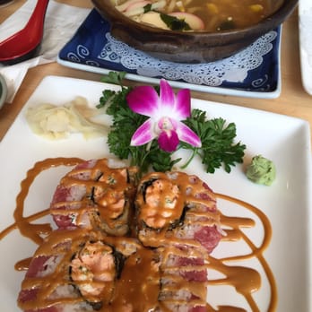 New Ginza - Our lunch from New Ginza. A Red Sox roll and the Udon soup - Sushi Bars Near Me - Watertown, Massachusetts New Ginza - Our lunch from New Ginza. A Red Sox roll and the Udon soup - Sushi Bars Near Me - Watertown, Massachusetts