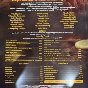 Berry's Seafood & Catfish House - Menu-front - Buffets Near Me - Magee, Mississippi