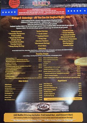 Menu photo 2 Berry's Seafood & Catfish House Magee, MS