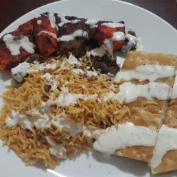 This is half of a full order of number 8 (1 beef & 1 chicken kofta)