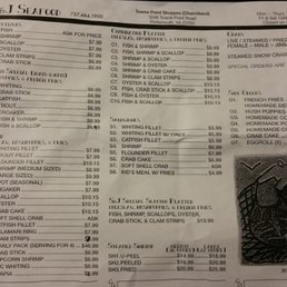 Menu from store Aug 19 2016 Menu from store Aug 19 2016