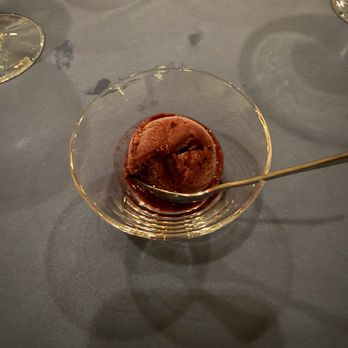 Reading Room Restaurant - Blueberry lemon sorbet - Seafood Near Me - Bar Harbor, Maine
