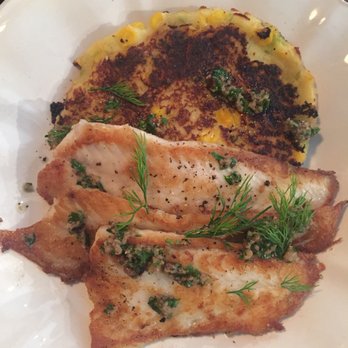 Café Rivas - Fish with mashed potato and corn pancake. Tasty! - Cafeteria Near Me - Buenos Aires, C Café Rivas - Fish with mashed potato and corn pancake. Tasty! - Cafeteria Near Me - Buenos Aires, C