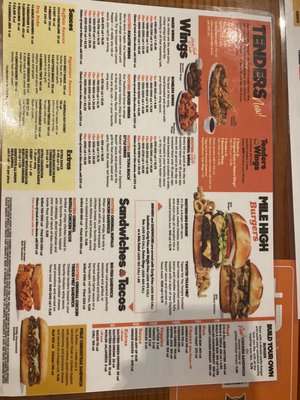 Menu photo 1 Hooters Abilene, TX