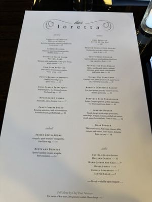 Menu photo 3 Bar Loretta San Antonio, TX