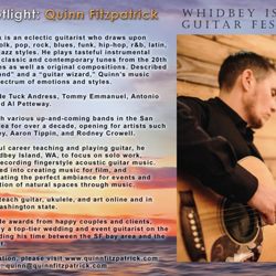 Quinn Fitzpatrick - My current bio was featured at the 2022 WI Guitar Festival.