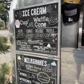 Ice Cream Air Stream - Menu - Ice Cream & Frozen Yogurt Near Me - Packwood, Washington Ice Cream Air Stream - Menu - Ice Cream & Frozen Yogurt Near Me - Packwood, Washington
