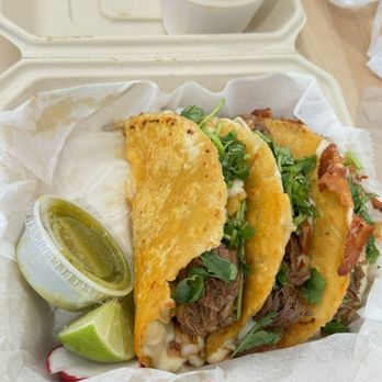 Julie’s Kitchen - QUESABIRRIAS. There are three in the container. Homemade corn tortillas - Mexican Near Me - Summerland Key, Florida Julie’s Kitchen - QUESABIRRIAS. There are three in the container. Homemade corn tortillas - Mexican Near Me - Summerland Key, Florida