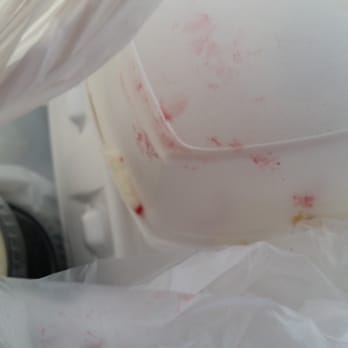 Luby's - Raspberry sauce all over the pie container and all others...roll tasted like lemon :-/ - American Near Me - San Antonio, Texas