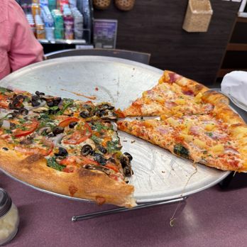 Blackhawk Pizza - Half and half, veggie and Hawiian pizza! - Pizza Near Me - Black Hawk, Colorado