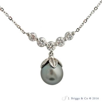 J Briggs & Co - Tahitian Pearl & Diamond Necklace by J - Jewelry Near Me - Northborough, Massachusetts J Briggs & Co - Tahitian Pearl & Diamond Necklace by J - Jewelry Near Me - Northborough, Massachusetts